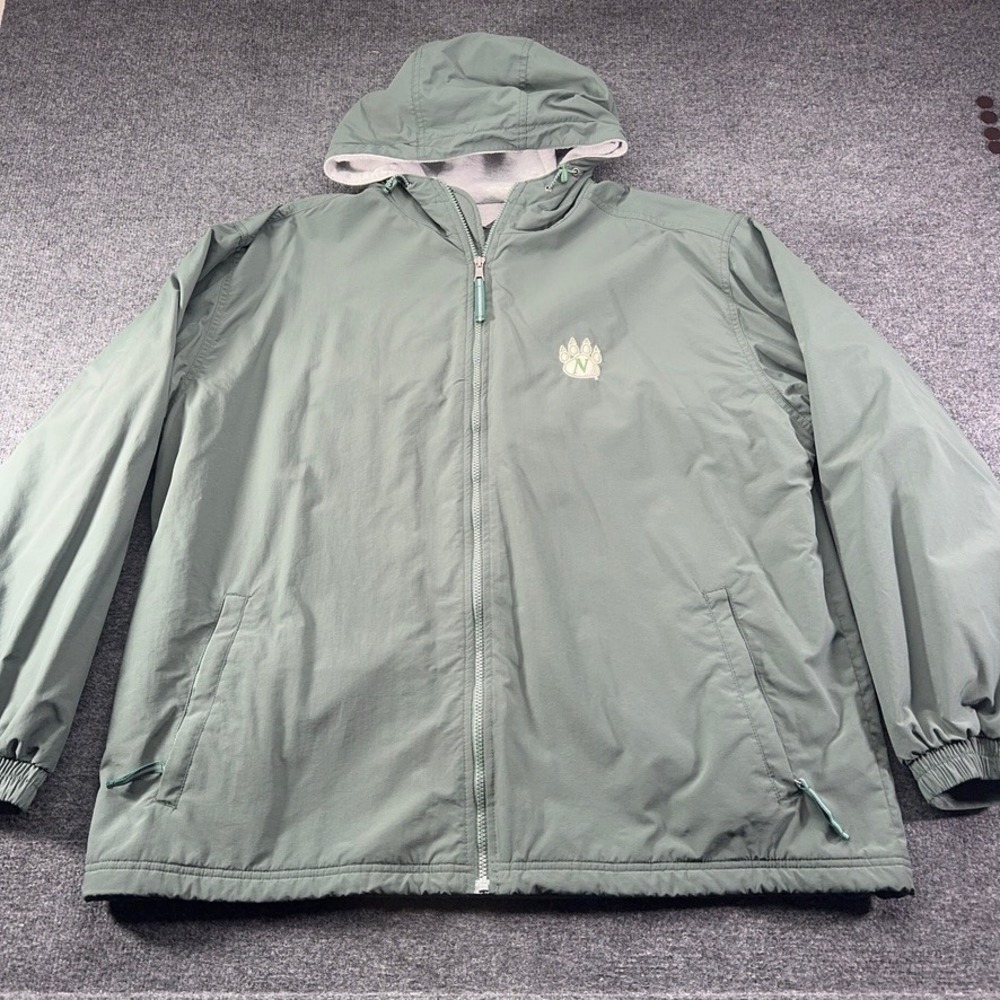 Northwest Missouri State Bearcats Hooded Windbreaker Jacket Green XL